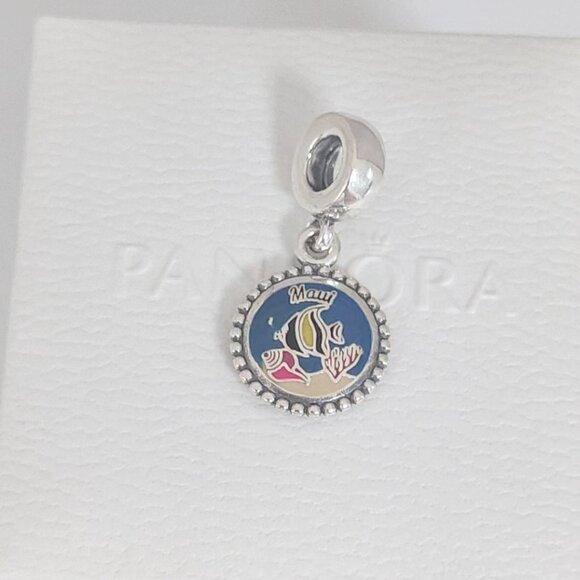 Pandora Hawaii Exclusive Maui Fish Dangle Charm Exclusive Travel Pendant - Picture 3 of 8